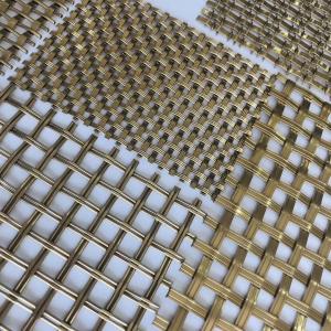 Quality Antique Brass Ss 0.5mm Lock Crimp Wire Mesh For Interior Decoration for sale