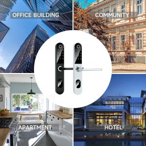 WIFI Gateway Fingerprint Intelligent Door Lock For Aluminum Door