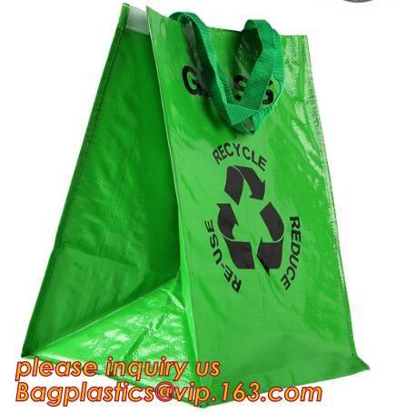 Wholesale custom logo eco-friendly shopping bag recyclable shopping bag pp fabric woven shopping tote bags, bagplastics