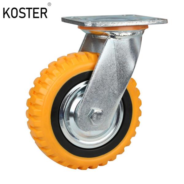 350kg Maximum Load Zinc Plated 5 prime prime Heavy Duty Swivel Casters with Double Bearing