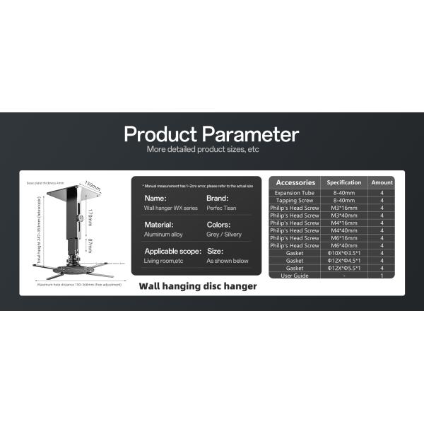 Lift Projector Ceiling Mount 15KG - 20KG Loading Weight Universal Projector Brackets