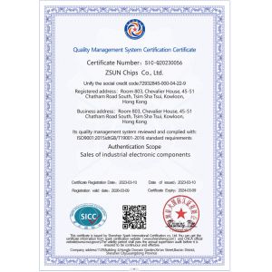 ZSUN CHIPS CO., LTD Certifications