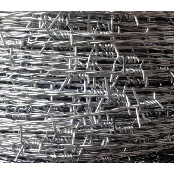 Dia 2.5mm Hot Dip Galvanized Barbed Wire With 4 Points