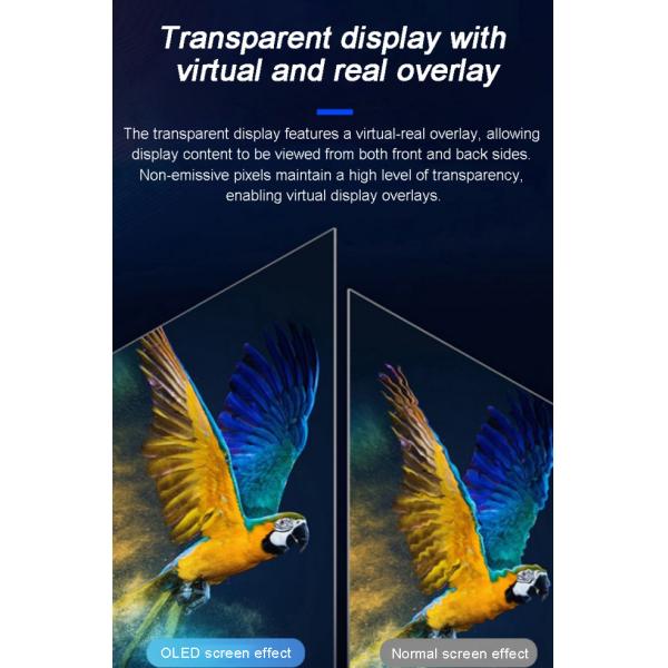 Intelligent Indoor Transparent OLED Display Vertical For Theaters Museum