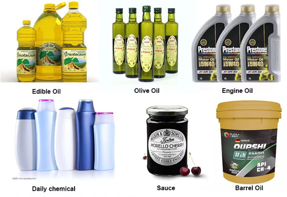 Full Automatic Linear Piston Bottle Filler for Syrup/Fruit Wine/Edible Oil Production