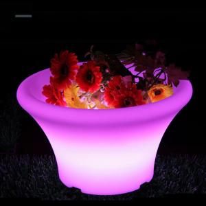 Quality PE Plastic 16 Colors Changing Christmas Decor LED Light Flower Pot Remote Control Multifunctional for sale