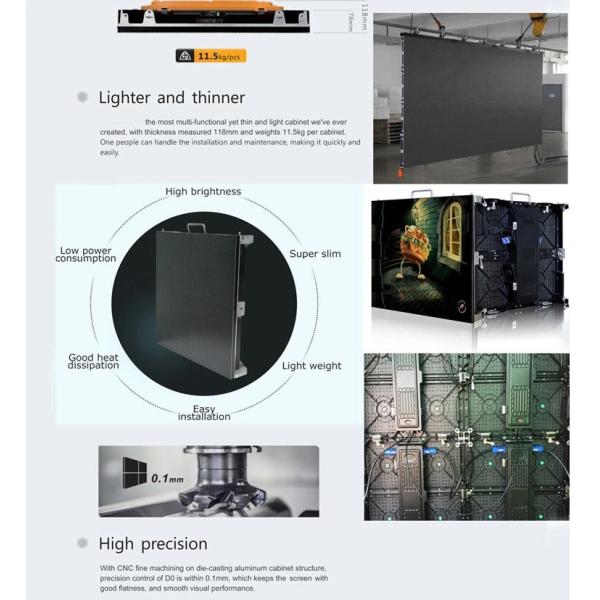 High Resolution Outdoor Rental LED Display Screen Low Power Consumption