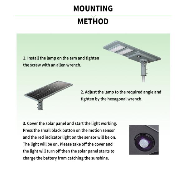 All In One 50 Watt 50000H 71ra Solar Panel Street Light