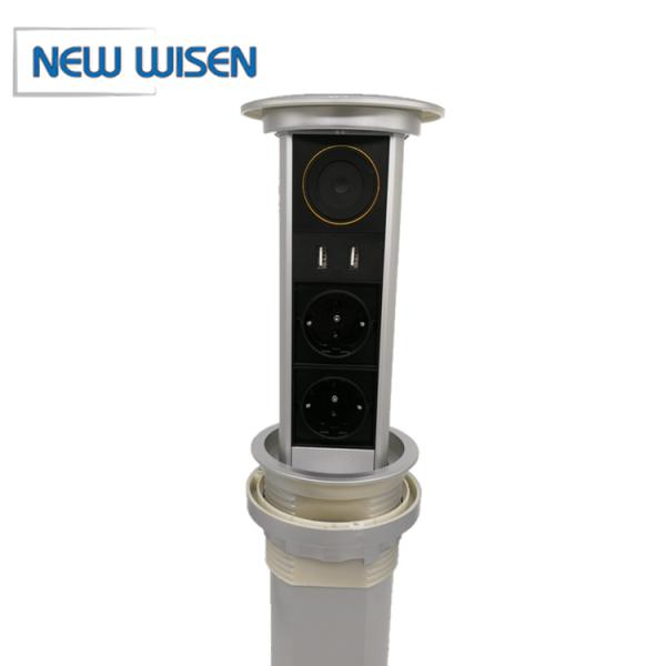 Motorized Desktop Electrical Power Tower Plug Sockets Switch For Office Table