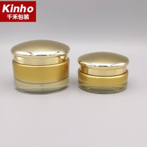 China 15-50g Cosmetic Cream Jar Glass Mushroom Round Cap Double Wall on sale