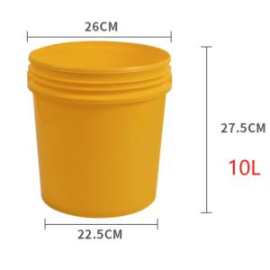 10 Liter Plastic Bucket with Lid Heavy-Duty Food Bucket 1.0 to 2.5 MM Thickness