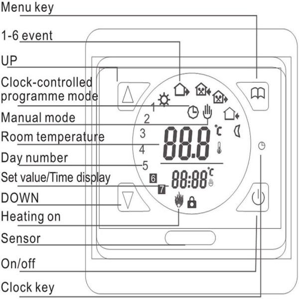 Networking Function Touch Screen Heating Thermostat 50/60HZ Frequency