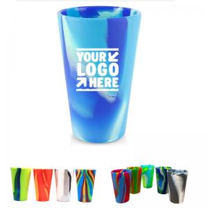 Quality Custom Logo 16OZ Silicone Pint Glass Beer Mug Wine Cup for sale