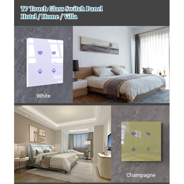 Glass Panel Tuya Zigbee Smart Switch Touch Screen Light / Scene Switch