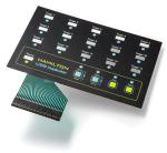 Embossed Tactile Push Button Membrane Switch with Graphic Overlay