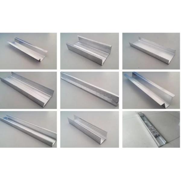 Metal Keel Drywall Roll Forming Machine 0.4mm - 1.2mm Gypsum Board Hat Furring