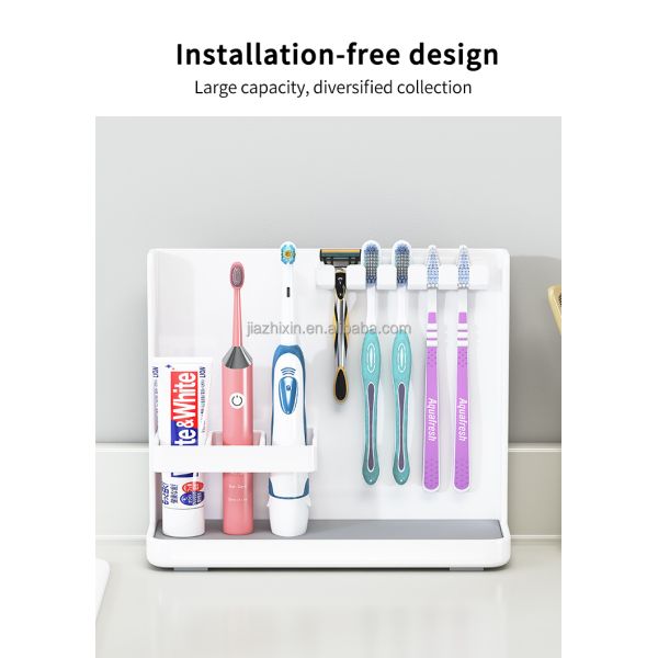 Household Personalized Stainless Multifunction Mesa Toothpaste Dispenser Electric Toothbrush Holder Bathroom Toiletries Organize
