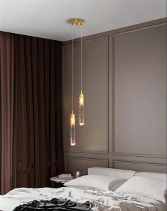 China Living Dining Room Crystal Cube Pendant Light Luxury Decorative on sale
