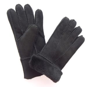 Quality Winter Merino Leather Shearling Sheepskin Gloves Hand Sewing Multi Color for sale