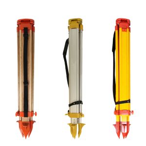 Buy cheap Aluminium alloy solid wood tripod with spirit level, engineering surveying from wholesalers