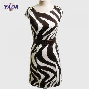 China Fashion zebra-stripe brand casual dresses latest dress designs pictures for young lady on sale