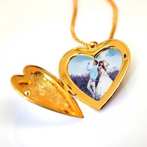 Quality Locket Pendants jewelry classic heart-shaped box pendan 18k gold plating jewelry for sale