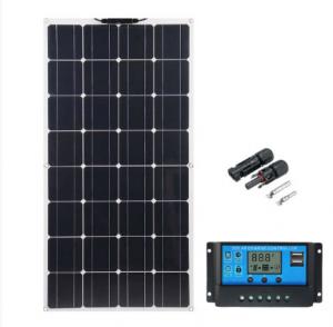 China Waterproof Flexiable Solar Panel 100W 12V Monocrystalline With Charge Controller on sale