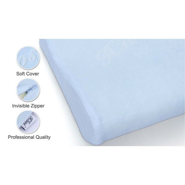 Ergonomic Memory Foam Pillows Butterfly Shape With Cooling Velvet Cover Color Customizable