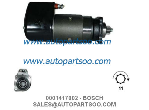 0001417045 0001417046 - BOSCH Starter Motor 24V 5.4KW 9T MOTORES DE ARRANQUE