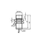 NCN8-18GM40-N0 Inductive Sensor with NAMUR Output and IEC 61508 Compliance