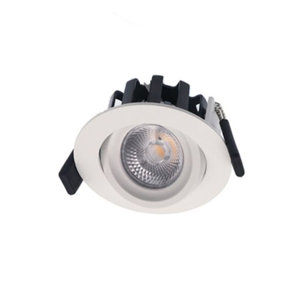 Nordic 360 Degree Rotatable Gyro Dim 2 Warm COB Downlight For Mounting Directly In Insulation