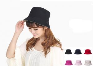 China Popular Custom Personalized Hats , 52 - 62cm Embroidered Black Female Fishing Hats on sale