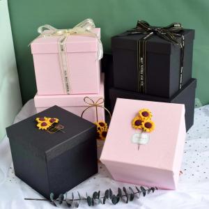 Quality Black Pink 210gsm-400gsm Wedding Paper Box Paperboard Wedding Dress Packing Box for sale