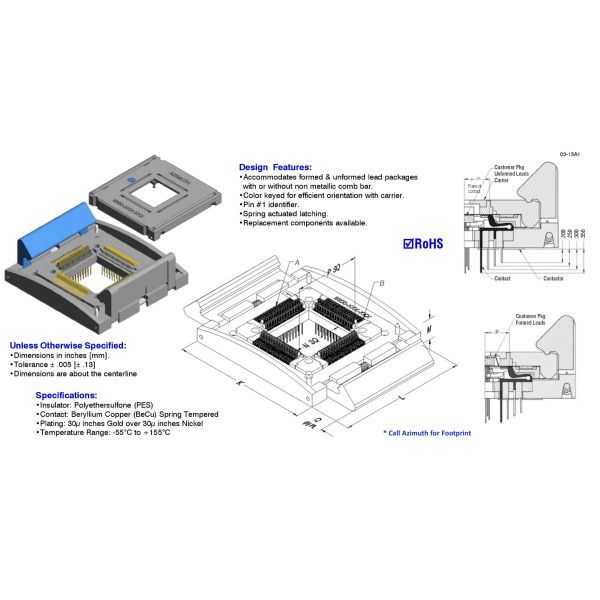 Accurate BGA Test Socket Housing Testing Electronic Components 5-Axis CNC Machining