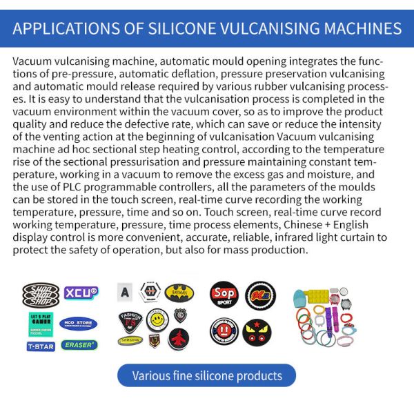50T Silicone Label Vacuum Vulcanizing Machine for Making Trademark Logo