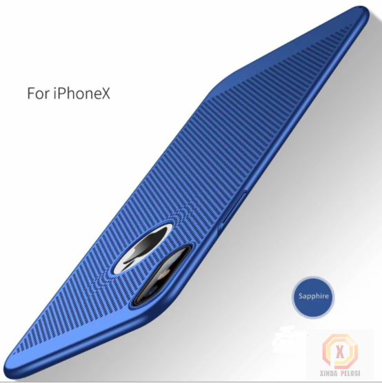 Heat dissipation Mesh Rubberized Hard PC phone back cover for iphone X case