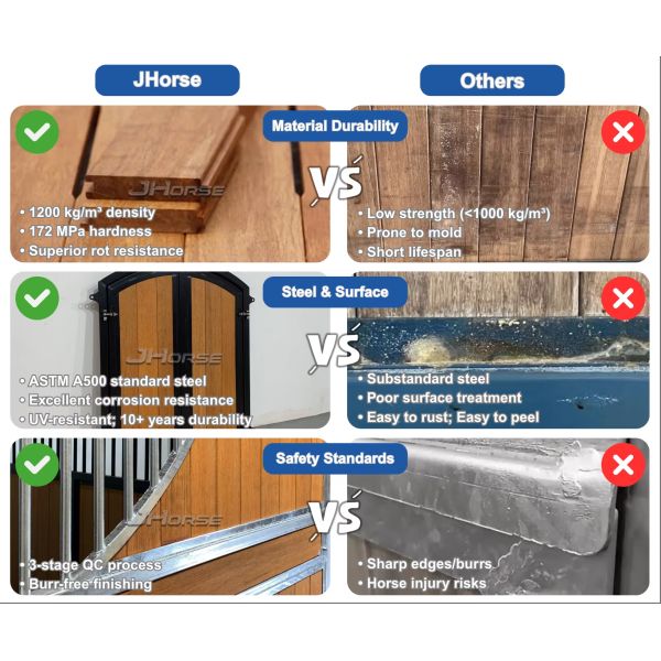 Prefabricated Modular Customized Size Horse Stall Front Panel Horse Stables With Yoke Window