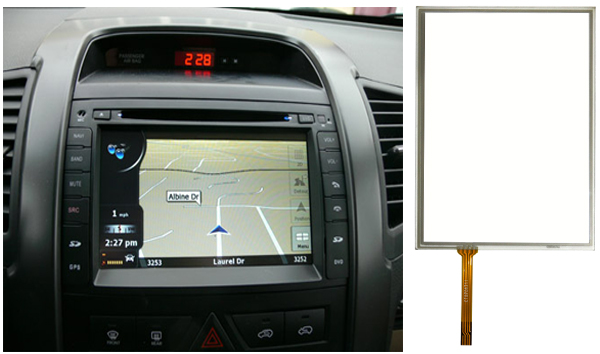 7 Inch 5 Wire Resistive Touch Screen / Transparent Touch Panel Smooth Surface