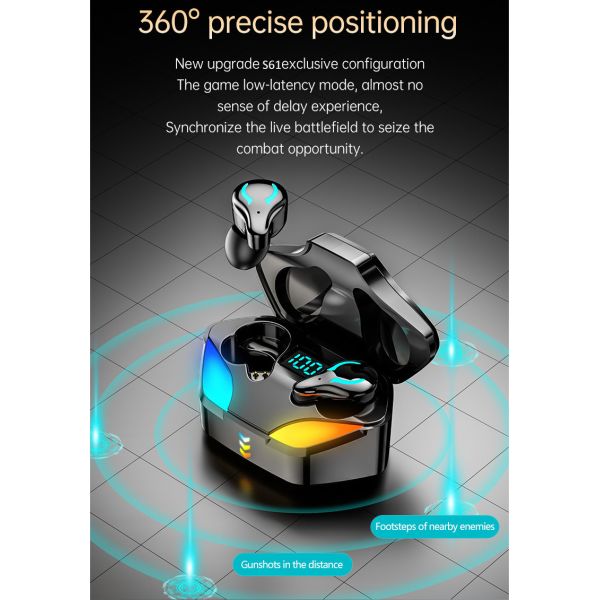 IPX7 300mAh Wireless Gaming Earphone Dual Mode CVC8.0 HiFi FCC