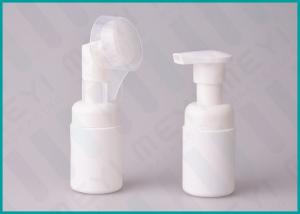China 30 ML Round White Foam Soap Pump Bottle With Brush Head For Shaving Liquid on sale