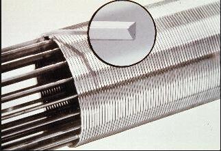 Full Welded Johnson Screen Pipe , Round Rod Based Vee Wire Screen