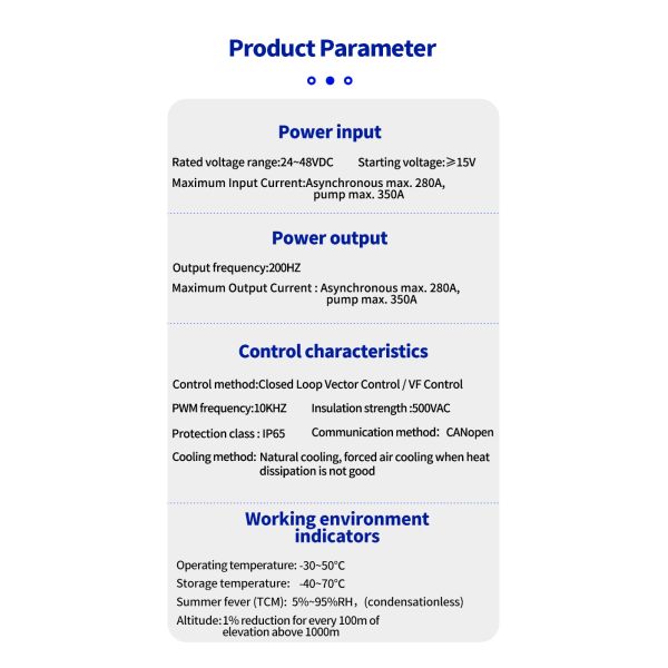 DC24~48V Electric Forklift Controller With Incremental Encoder Or Tamagawa Absolute Encoder, CANopen Ip65