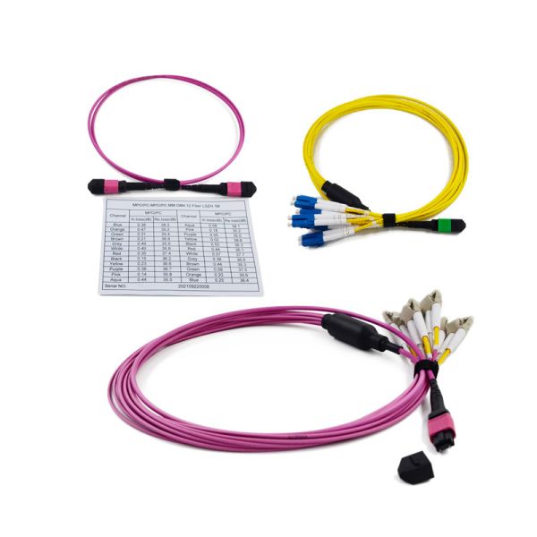 100G MPO Jumper Cable with Female Connector 10m Low Insertion Loss MPO Patch Cord