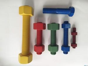 Quality SIZE M6-M32 Colorful PTFE Coating Bolt And Nut Assembly for sale