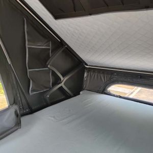 Durable Easy Setup Triangle Rooftop Tent With Led Premium Materials