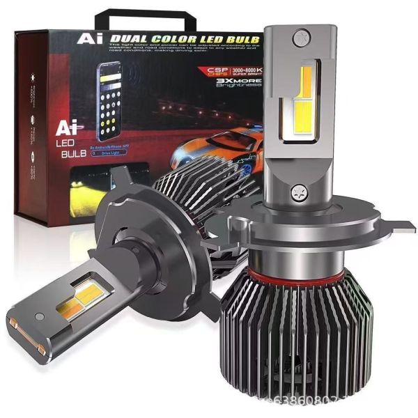 M3 Bluetooth Smart LED Headlight Multi-Mode Color Adjustable H7 H4 H1 H3 Front Fog Lamp