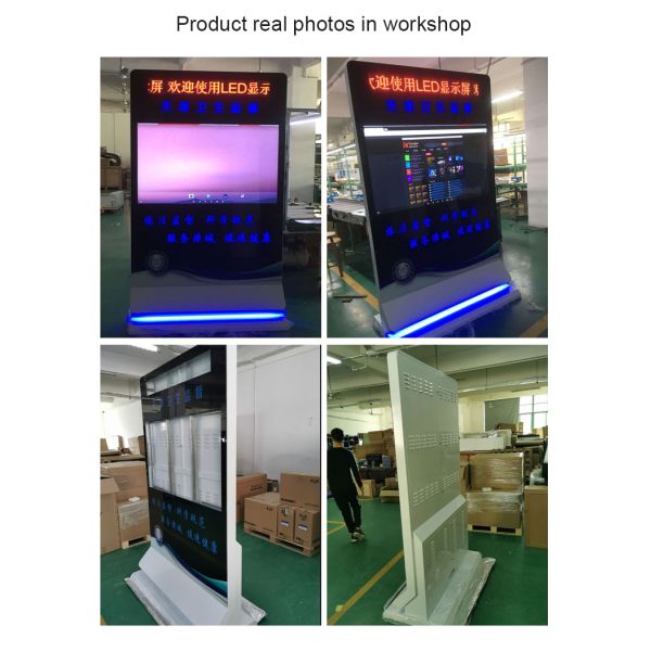 Aluminum Profiles 55" Touch Screen Digital Signage Led Screen Display 500cd/M2 Brightness