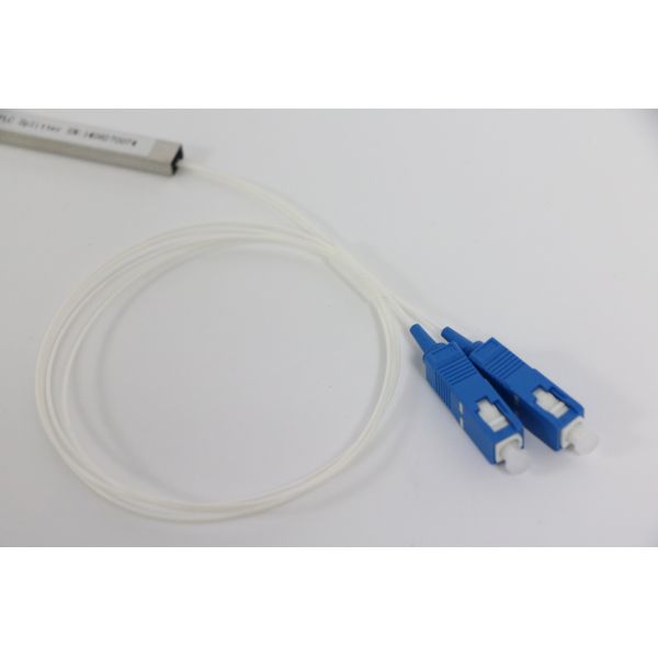 1X2 Steel Tube Type PLC Fiber Optic Cable Splitter With SC / PC Connector