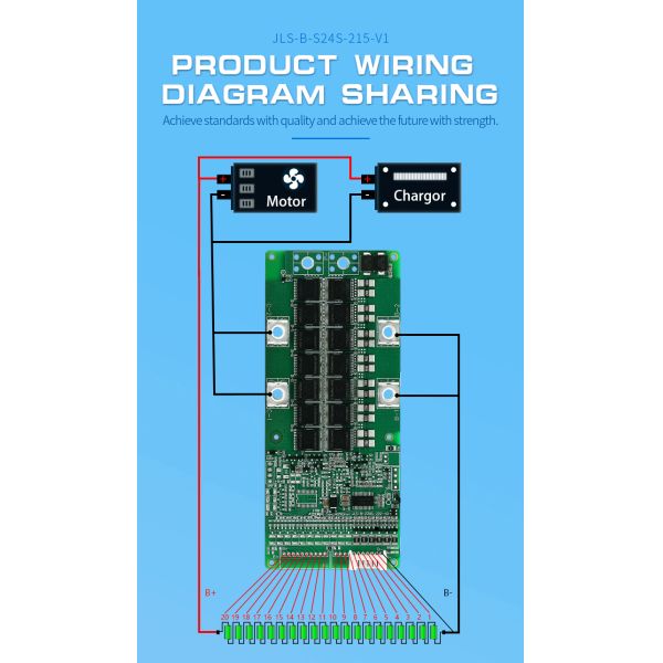 OEM 16S-24S Bms Board For Lithium Ion Battery Pack In Electric Scooter & Motorcycles