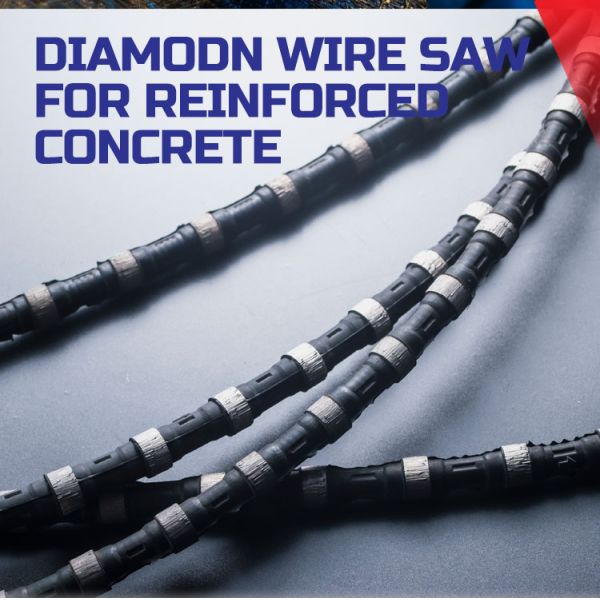 Customized Color Concrete Cutting Tools Sintering Diamond Wire Saw For Wet Cutting Demolition